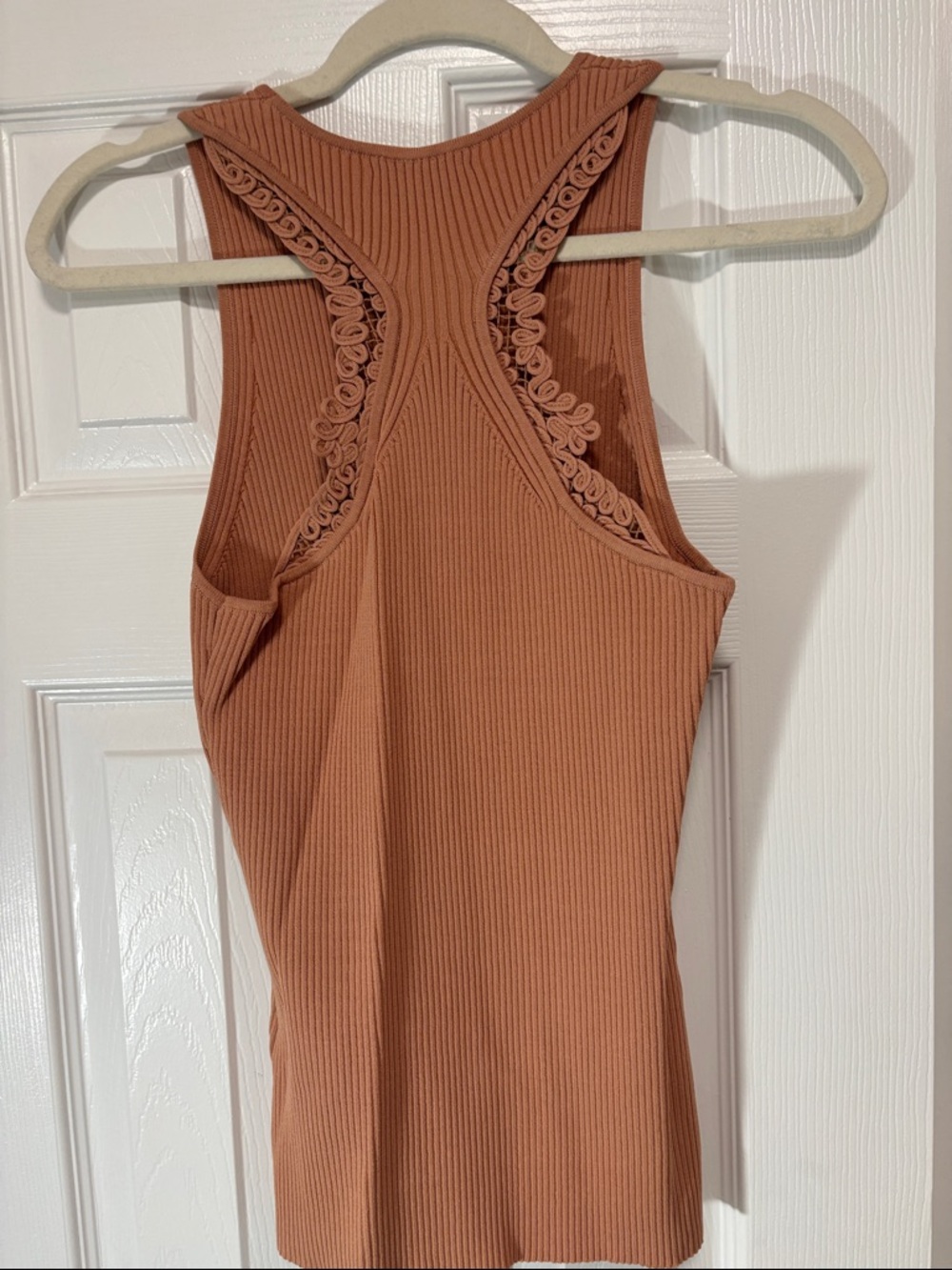 Reiss Ribbed Tank Top in Rust - Picture 4 of 4